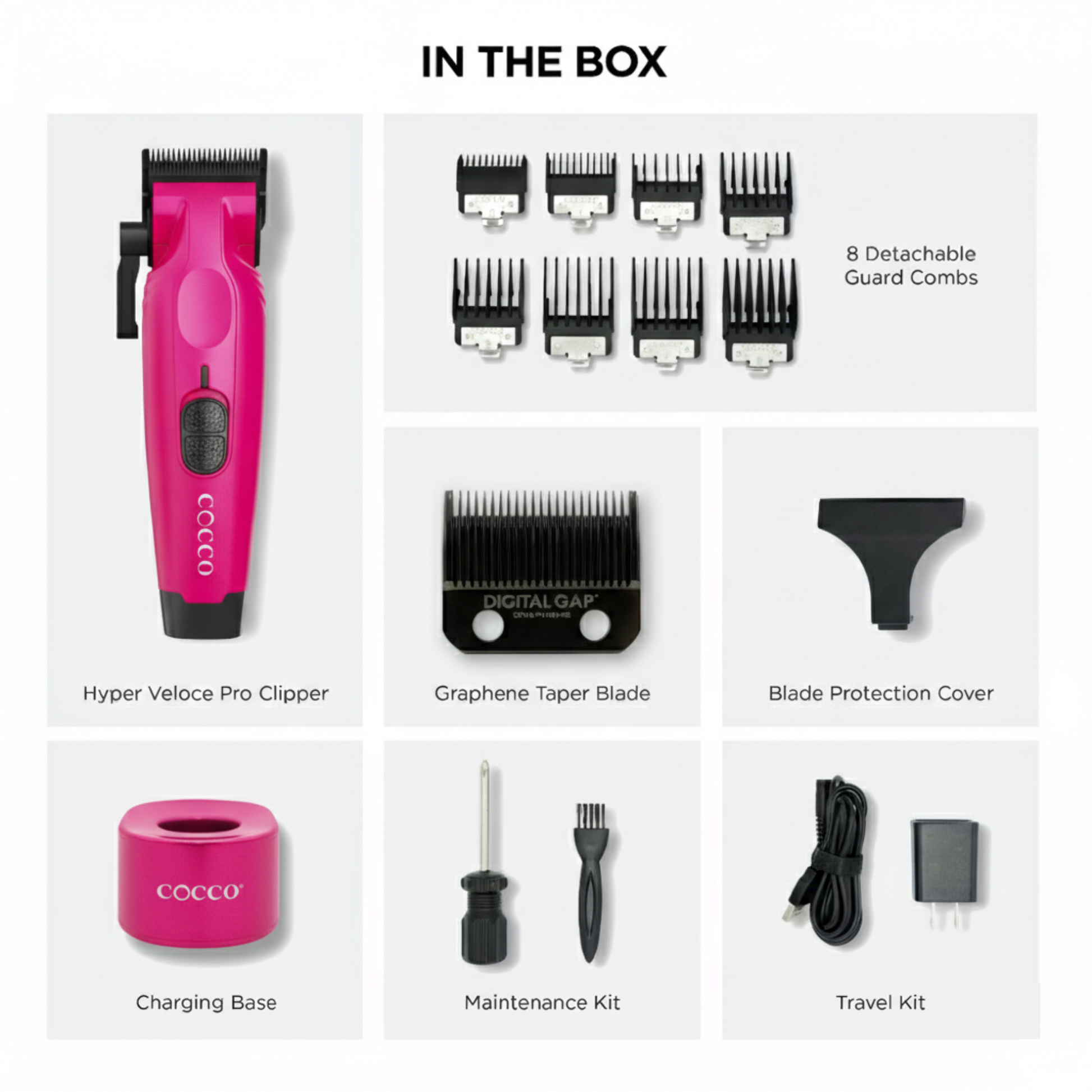 COCCO® Hyper Veloce Pro Clipper (Pink) Cocco Hair Professional