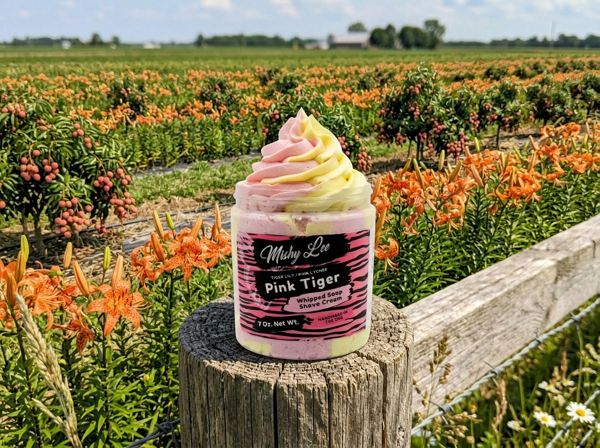 Pink Tiger Whipped Soap and Shave Cream Mishy Lee Boutique