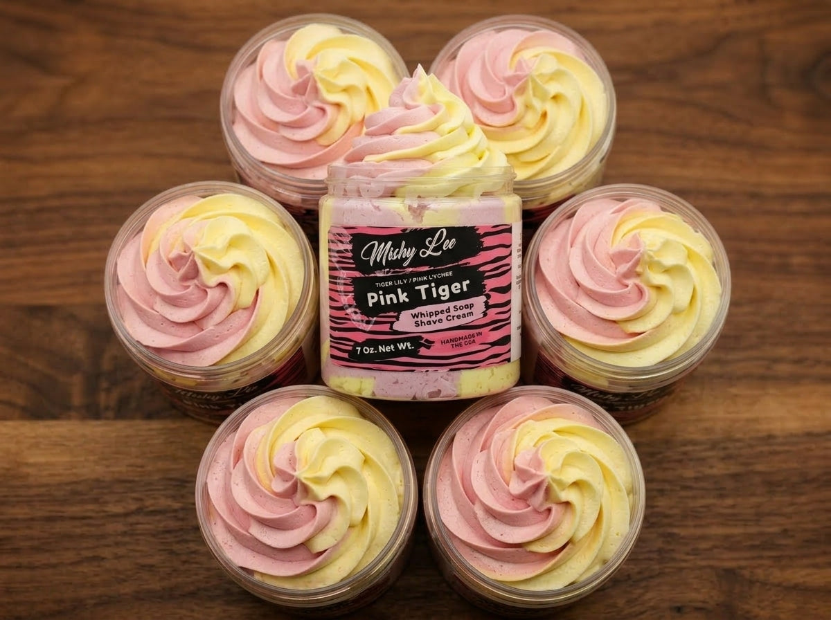 Pink Tiger Whipped Soap and Shave Cream Mishy Lee Boutique