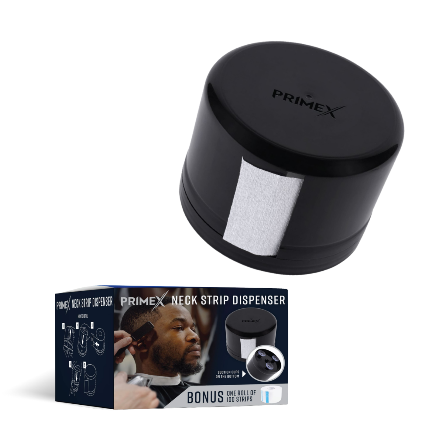 PrimeX Neck Strip Dispenser, 1 Count, Black Annie International, Inc.