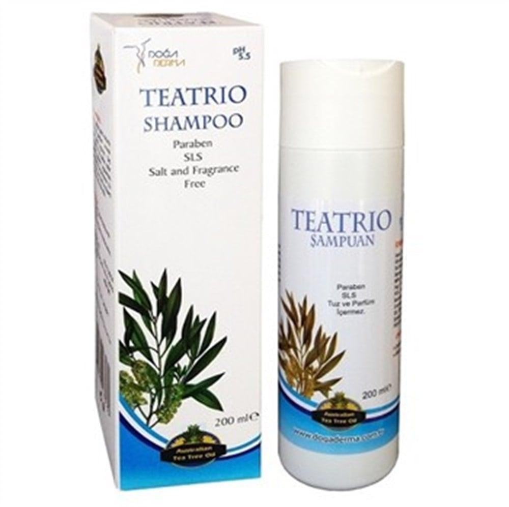 Teatrio Natural Shampoo with Tea Tree Oil - 6.76 fl oz, Nourishing Hair Care for Sensitive Scalp Beauty Care Bag