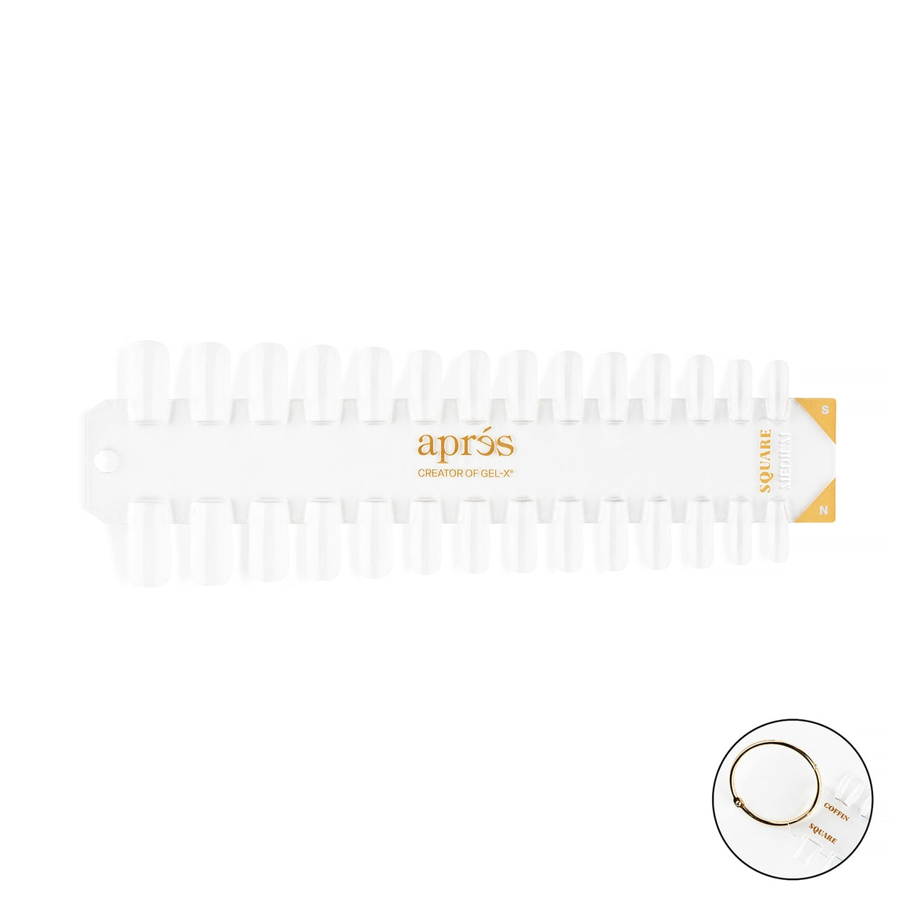 Gel-X Tip Swatch: Natural/Sculpted Square Medium Lunali Nail Supply