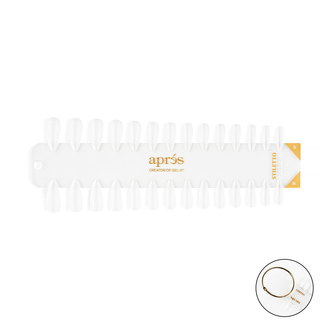 Gel-X Tip Swatch: Natural/Sculpted Stiletto Medium Lunali Nail Supply