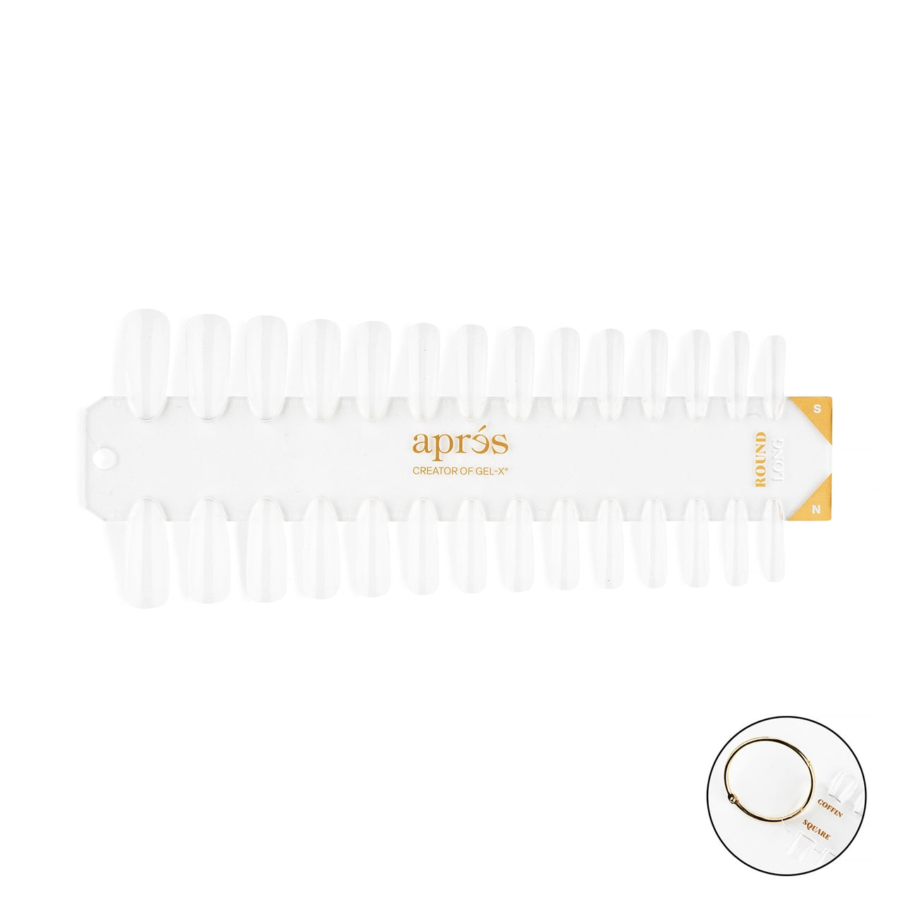 Gel-X Tip Swatch: Natural/Sculpted Round Long Lunali Nail Supply