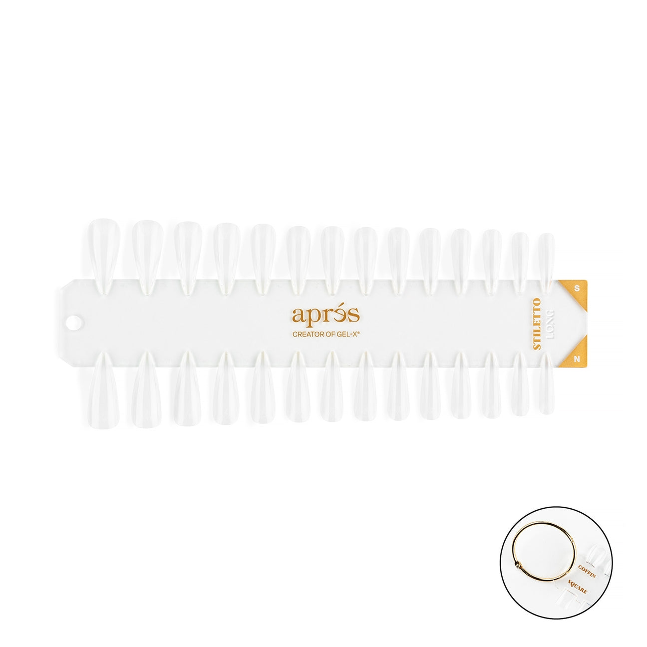 Gel-X Tip Swatch: Natural/Sculpted Stiletto Long Lunali Nail Supply