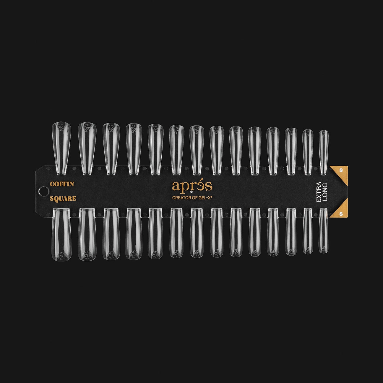 Gel-X Tip Swatch: Sculpted Coffin/Square Extra Long Lunali Nail Supply