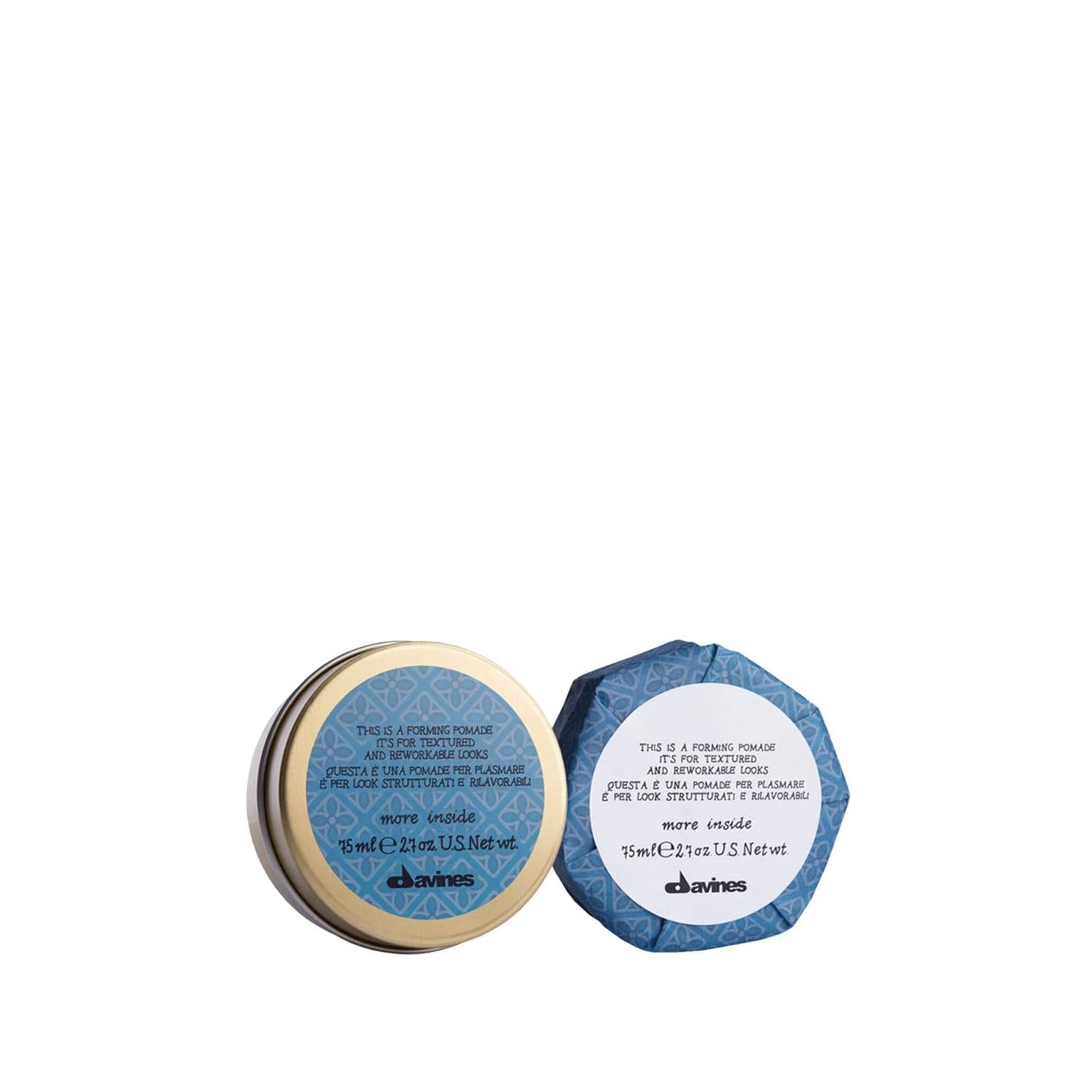 Davines Forming Pomade Invisible Hair Styling Pomade for Versatile Hairstyles - 75ml Beauty Care Bag