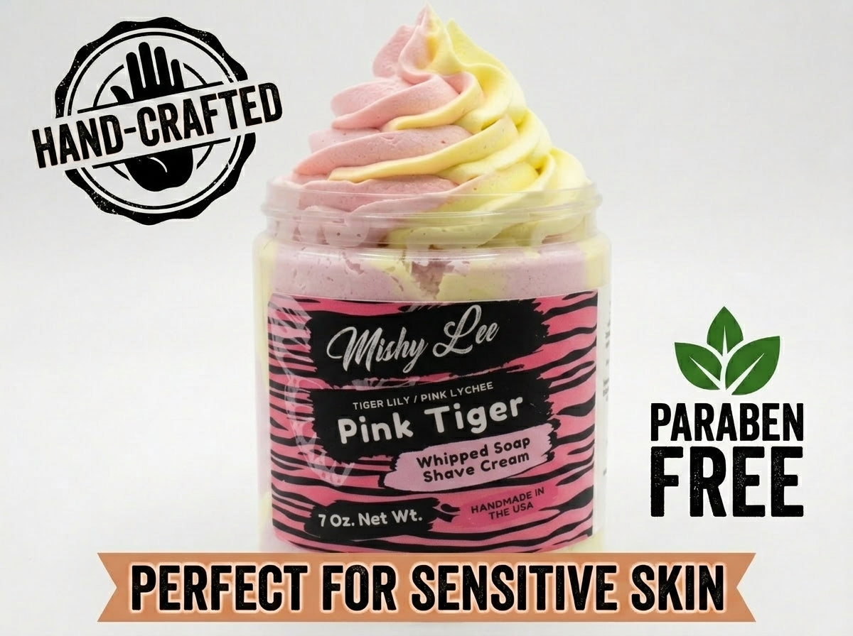 Pink Tiger Whipped Soap and Shave Cream Mishy Lee Boutique