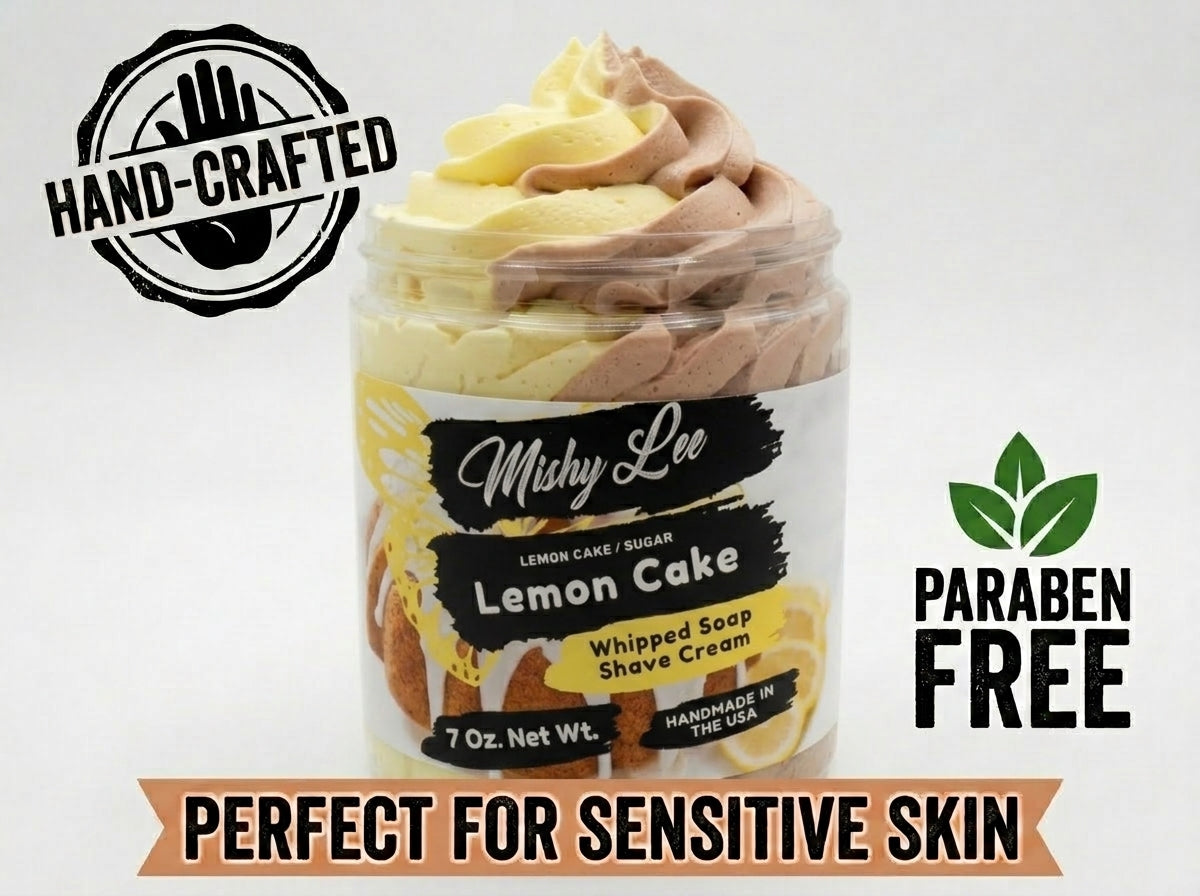 Lemon Cake Whipped Soap and Shave Cream Mishy Lee Boutique