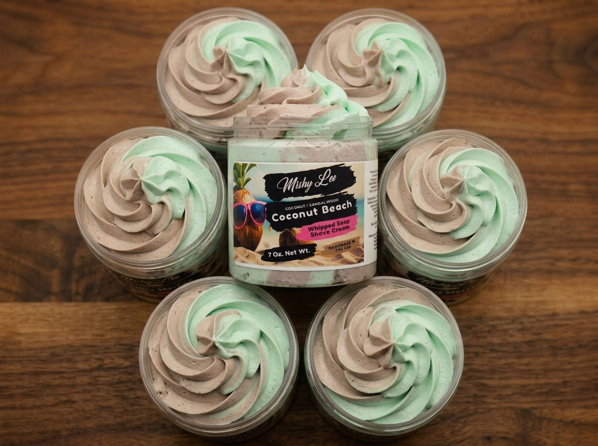 Coconut Beach Whipped Soap and Shave Cream Mishy Lee Boutique