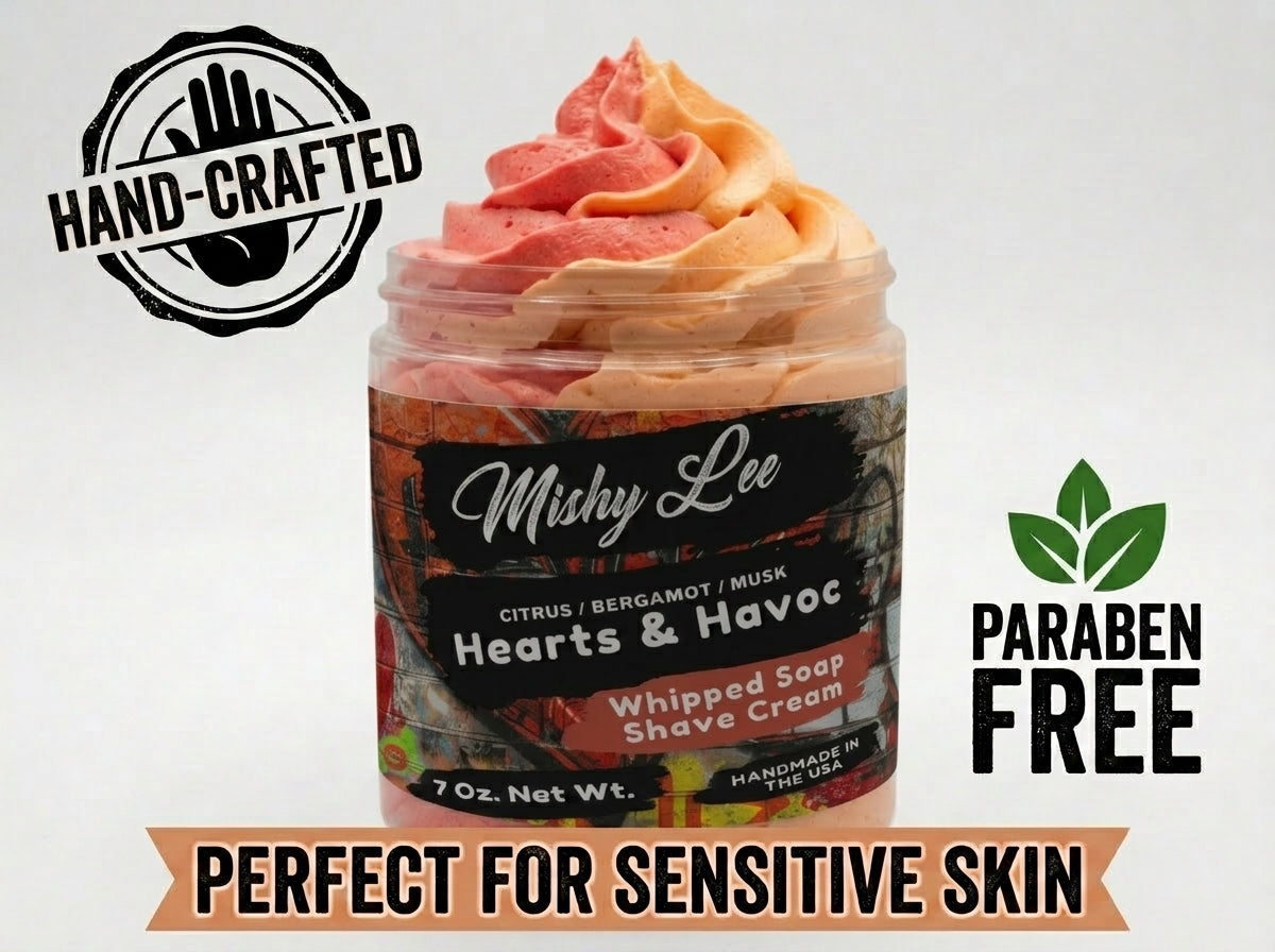 Hearts & Havoc Men's Whipped Soap and Shave Cream Mishy Lee Boutique