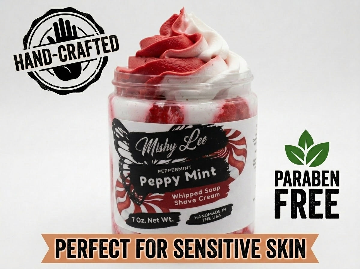 Peppy Mint Whipped Soap and Shave Cream Mishy Lee Boutique