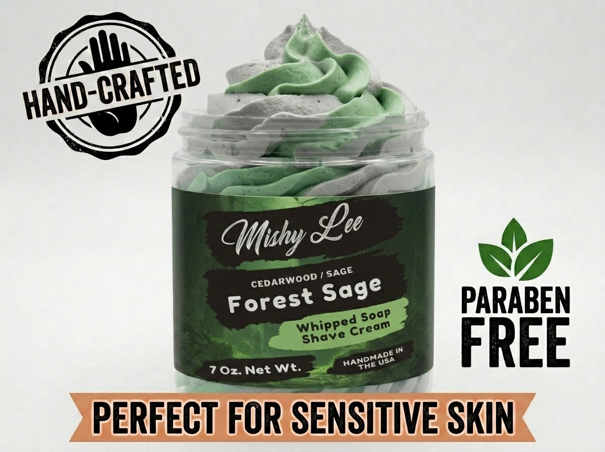 Forest Sage Men's Whipped Soap and Shave Cream Mishy Lee Boutique