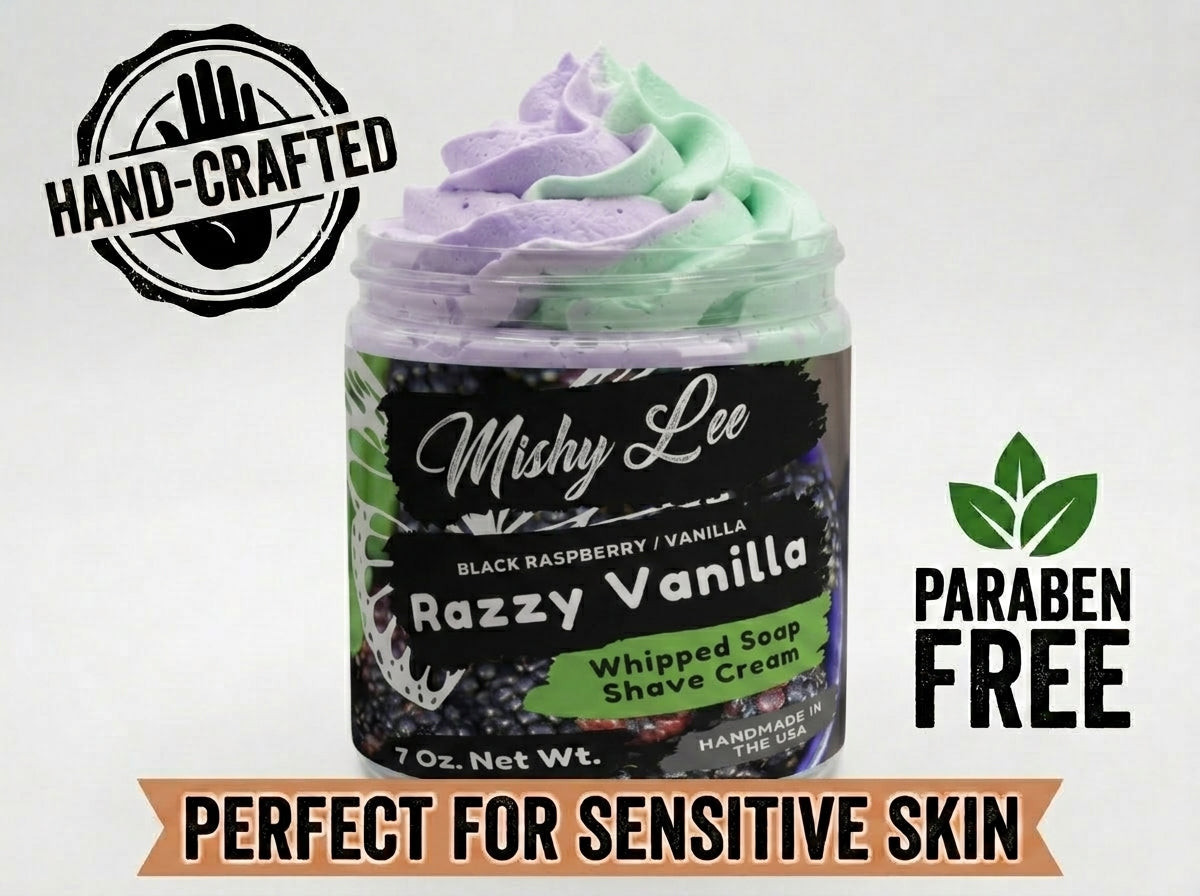 Razzy Vanilla Whipped Soap and Shave Cream Mishy Lee Boutique