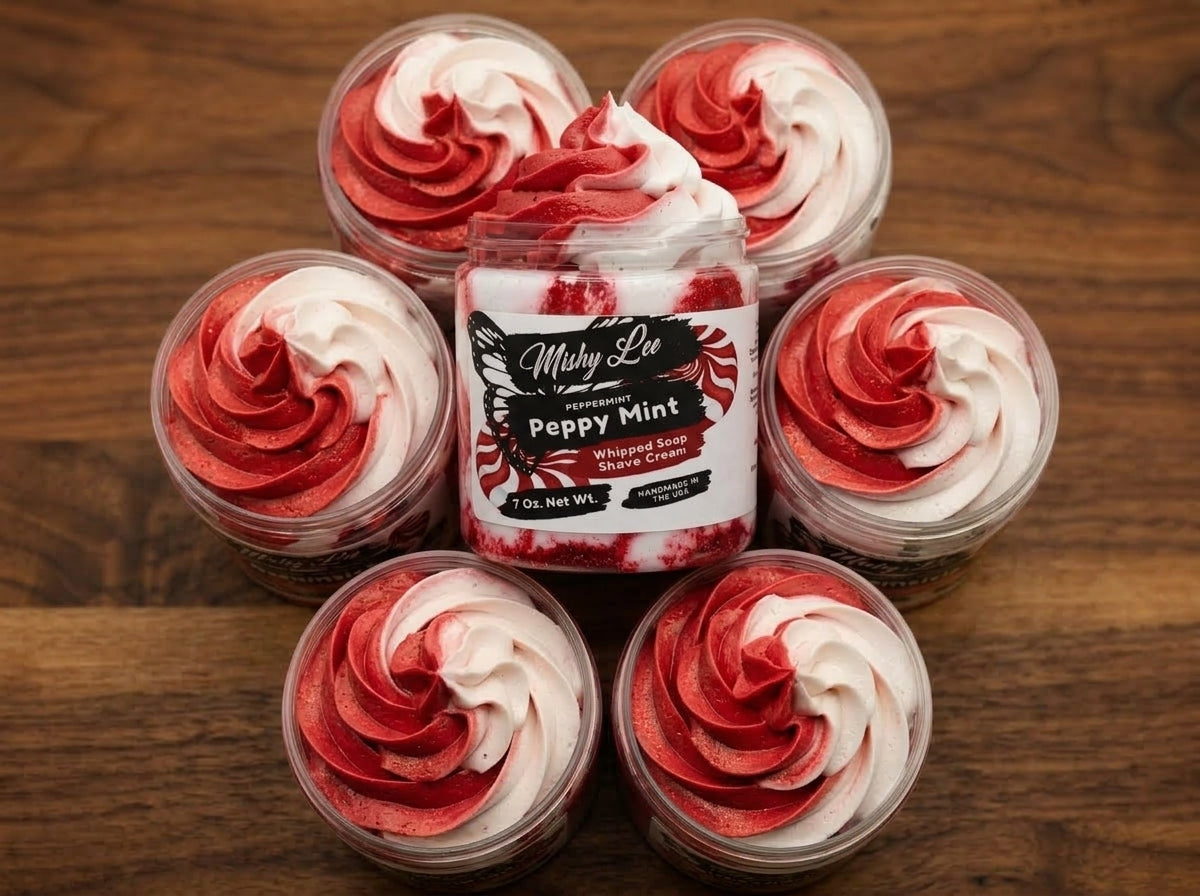 Peppy Mint Whipped Soap and Shave Cream Mishy Lee Boutique