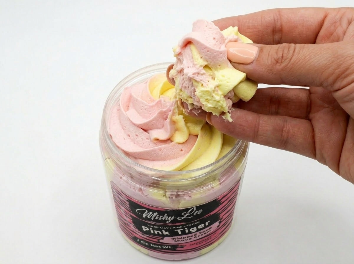 Pink Tiger Whipped Soap and Shave Cream Mishy Lee Boutique