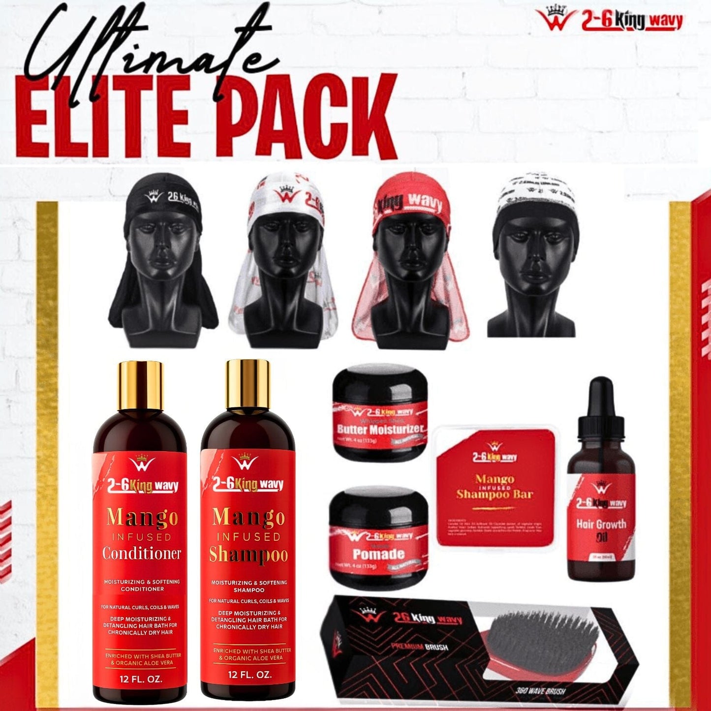 Ultimate 360 Wave & Hair Growth Bundle (Ultimate Elite Pack) 26 King Wavy Merch, LLC