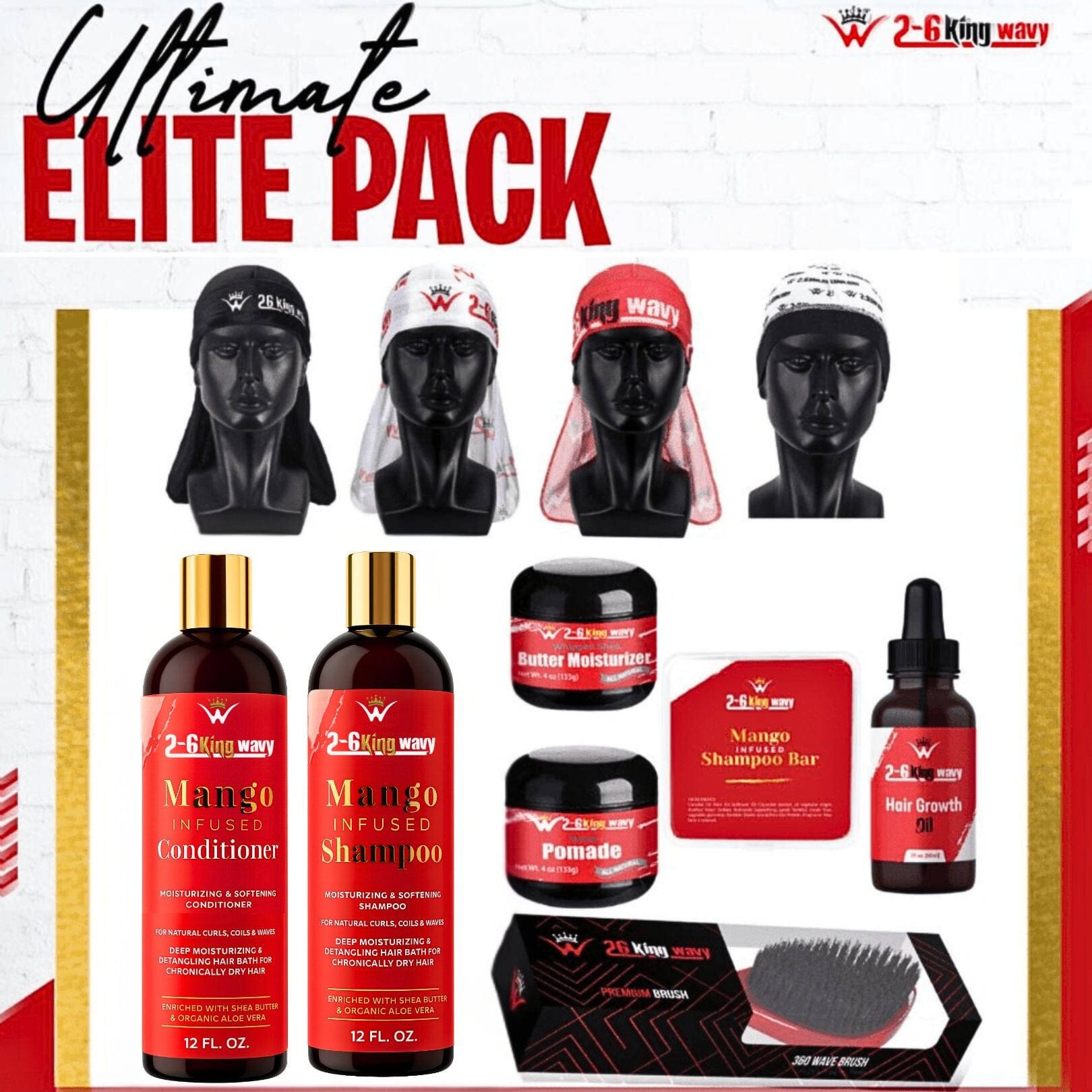 Ultimate 360 Wave & Hair Growth Bundle (Ultimate Elite Pack) 26 King Wavy Merch, LLC