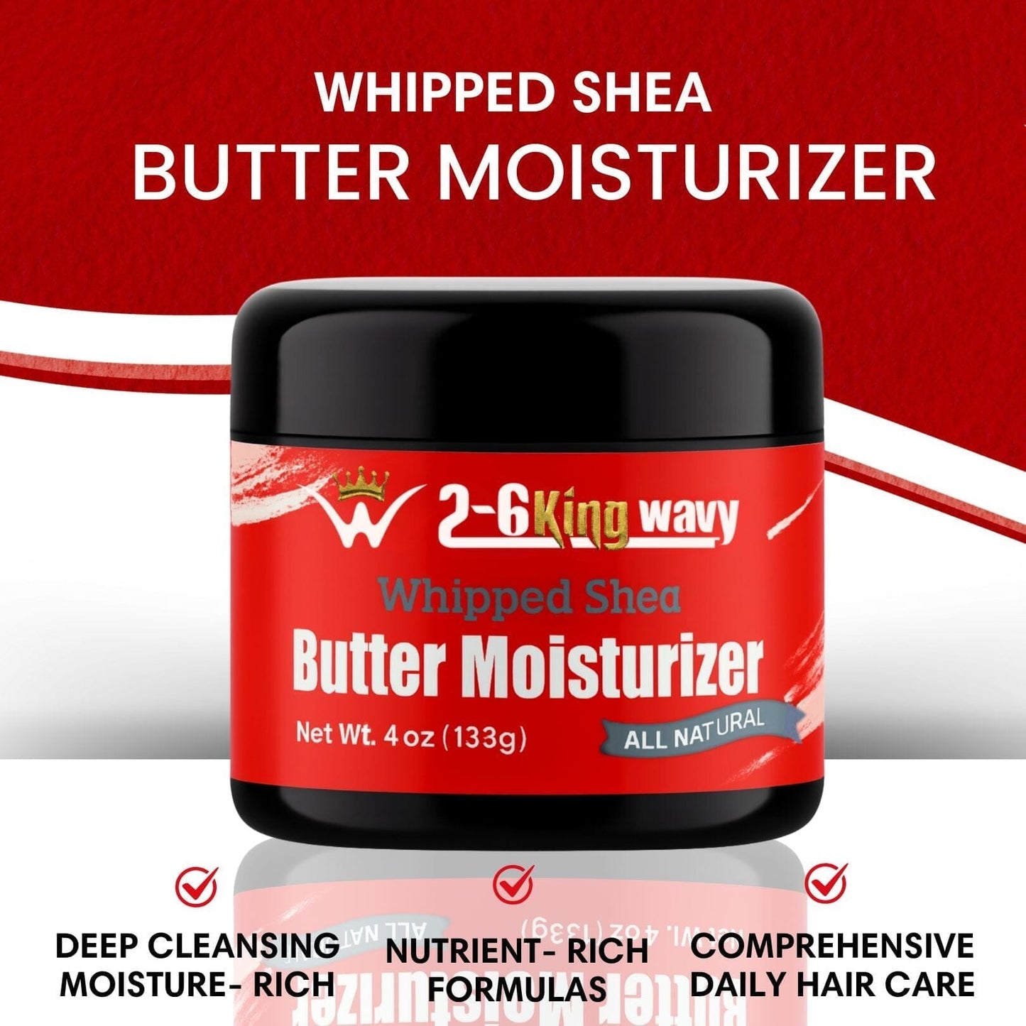 Whipped Shea Butter Moisturizer for Dry Hair 26 King Wavy Merch, LLC