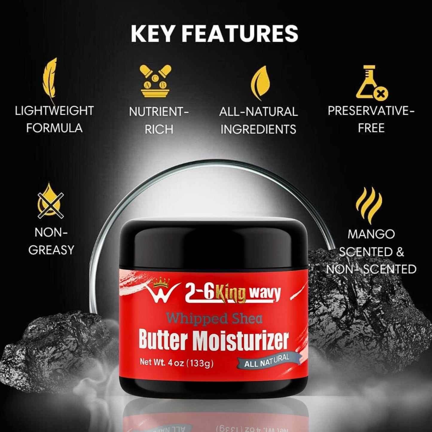 Whipped Shea Butter Moisturizer for Dry Hair 26 King Wavy Merch, LLC