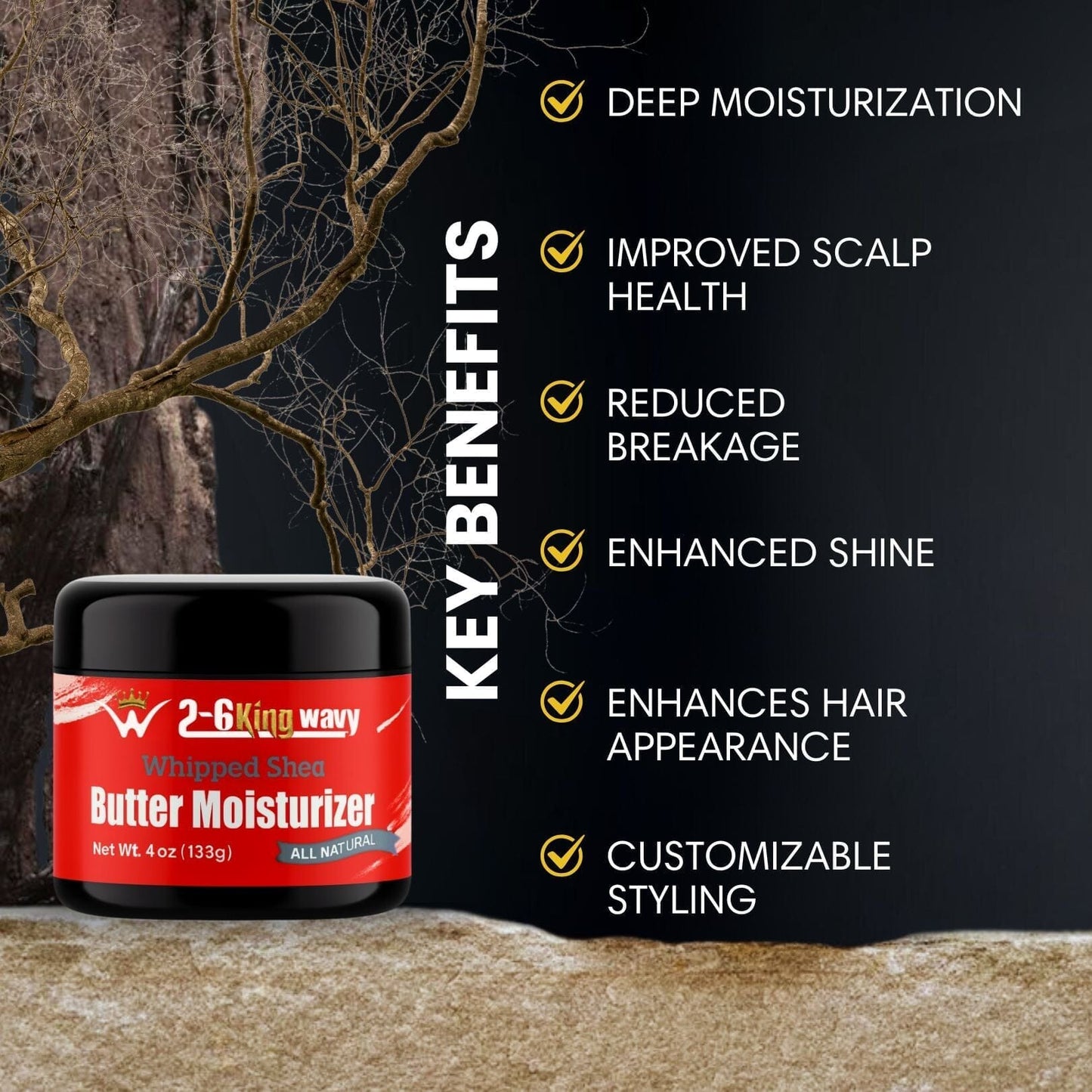 Whipped Shea Butter Moisturizer for Dry Hair 26 King Wavy Merch, LLC