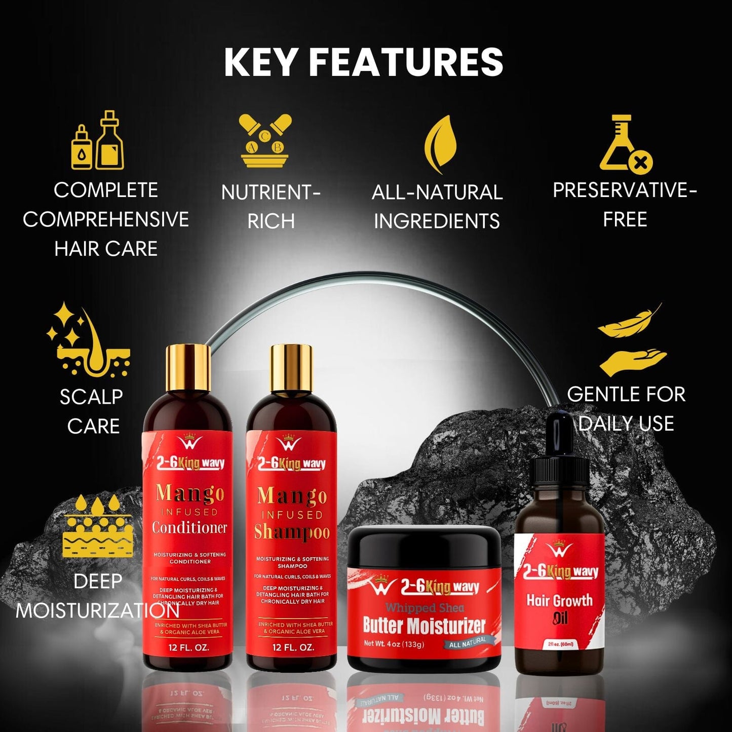 Hydration Bundle for Dry Hair & 360 Waves (Hydration Pack) 26 King Wavy Merch, LLC