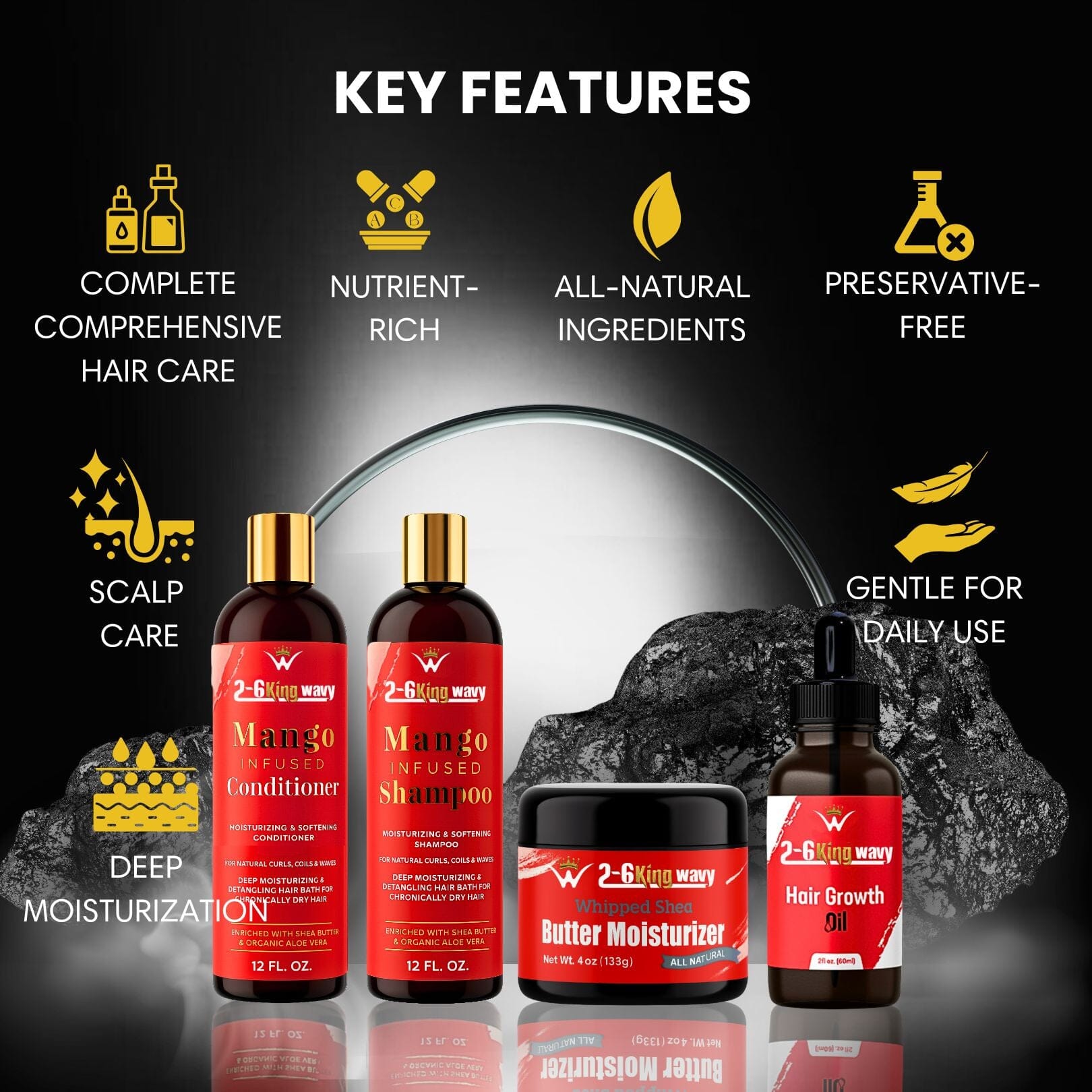 Hydration Bundle for Dry Hair & 360 Waves (Hydration Pack) 26 King Wavy Merch, LLC
