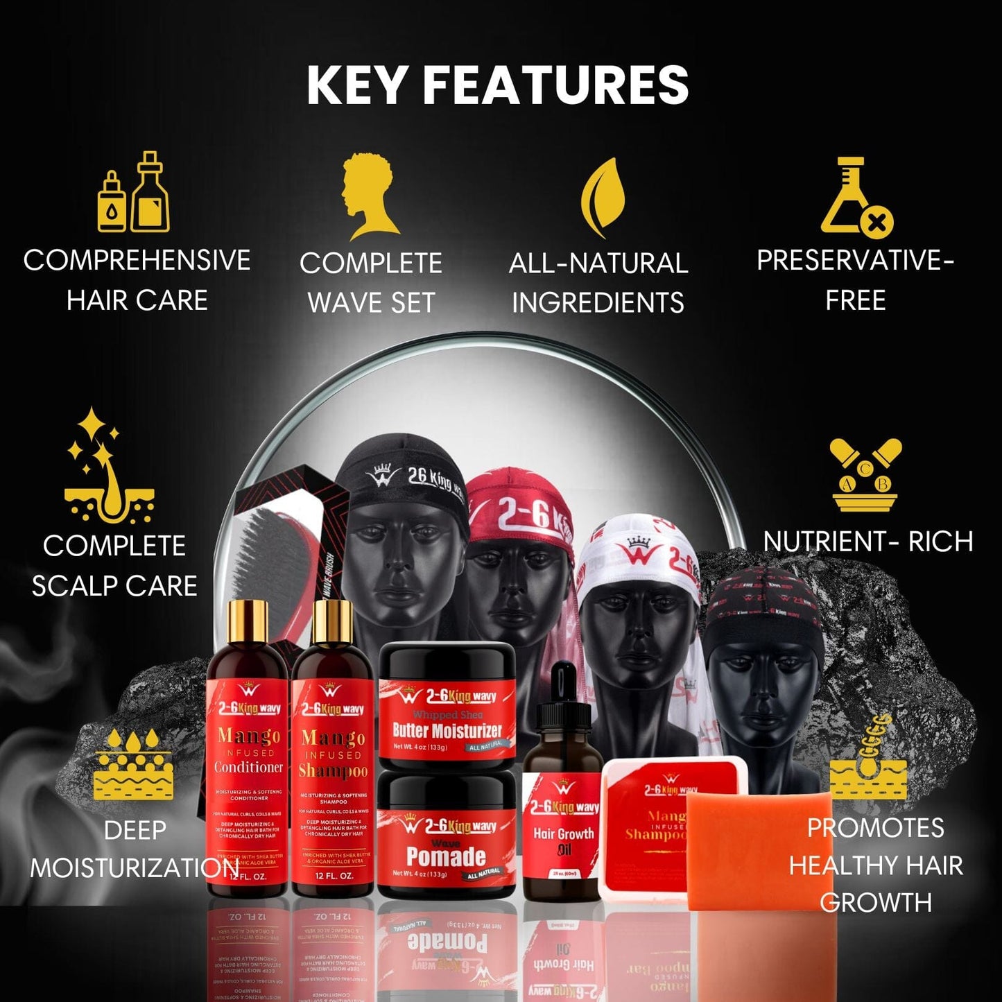 Ultimate 360 Wave & Hair Growth Bundle (Ultimate Elite Pack) 26 King Wavy Merch, LLC