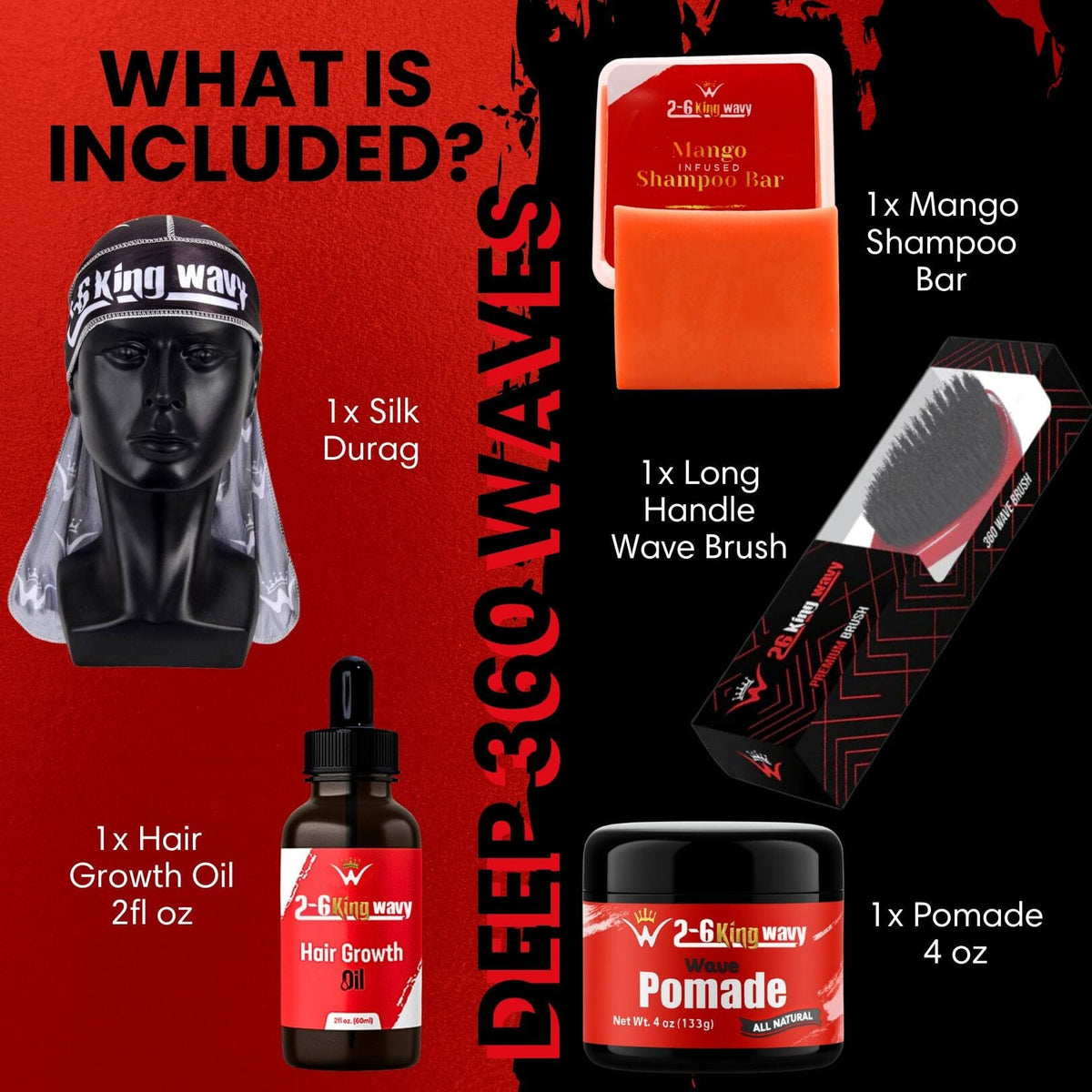 Deep 360 Waves Starter Bundle 26 King Wavy Merch, LLC