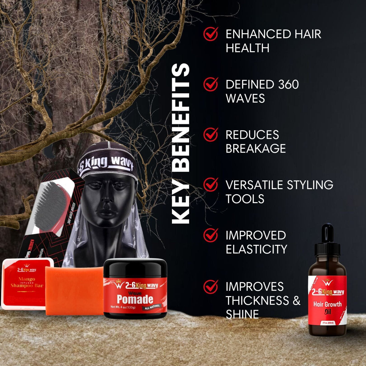 Deep 360 Waves Starter Bundle 26 King Wavy Merch, LLC