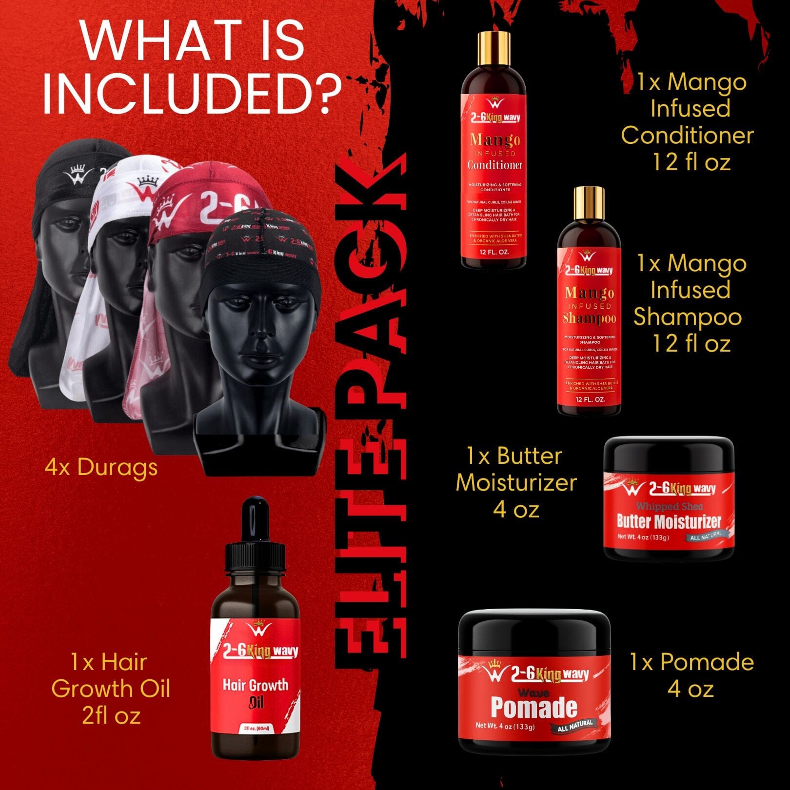 Ultimate 360 Wave & Hair Growth Bundle (Ultimate Elite Pack) 26 King Wavy Merch, LLC