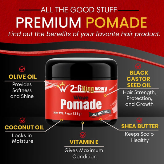 360 Wave Pomade for Hold, Shine & Moisture 26 King Wavy Merch, LLC