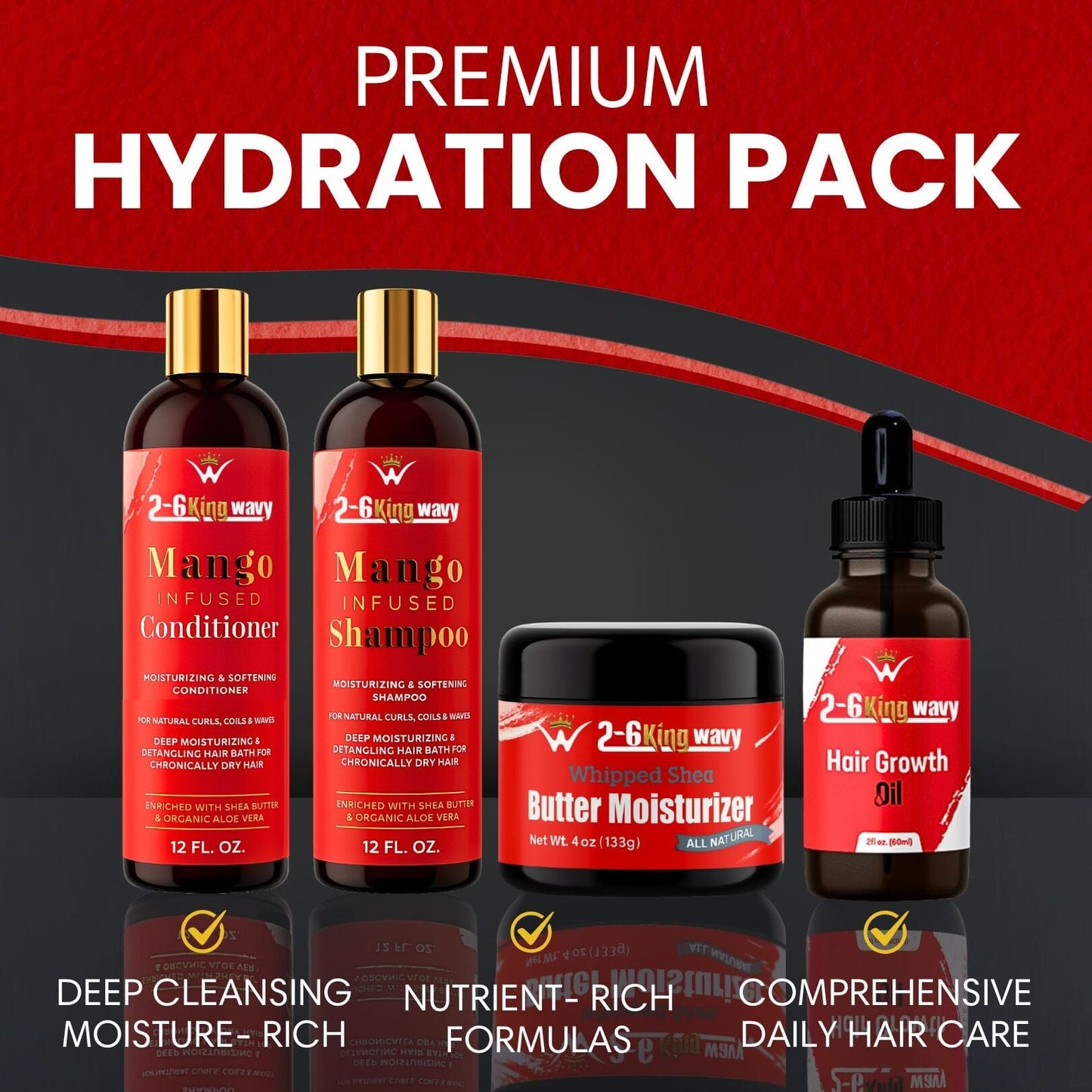 Hydration Bundle for Dry Hair & 360 Waves (Hydration Pack) 26 King Wavy Merch, LLC