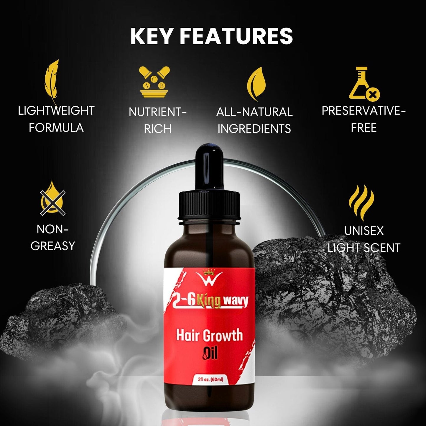 Hair Growth Oil for Scalp, Waves & Coarse Hair 26 King Wavy Merch, LLC