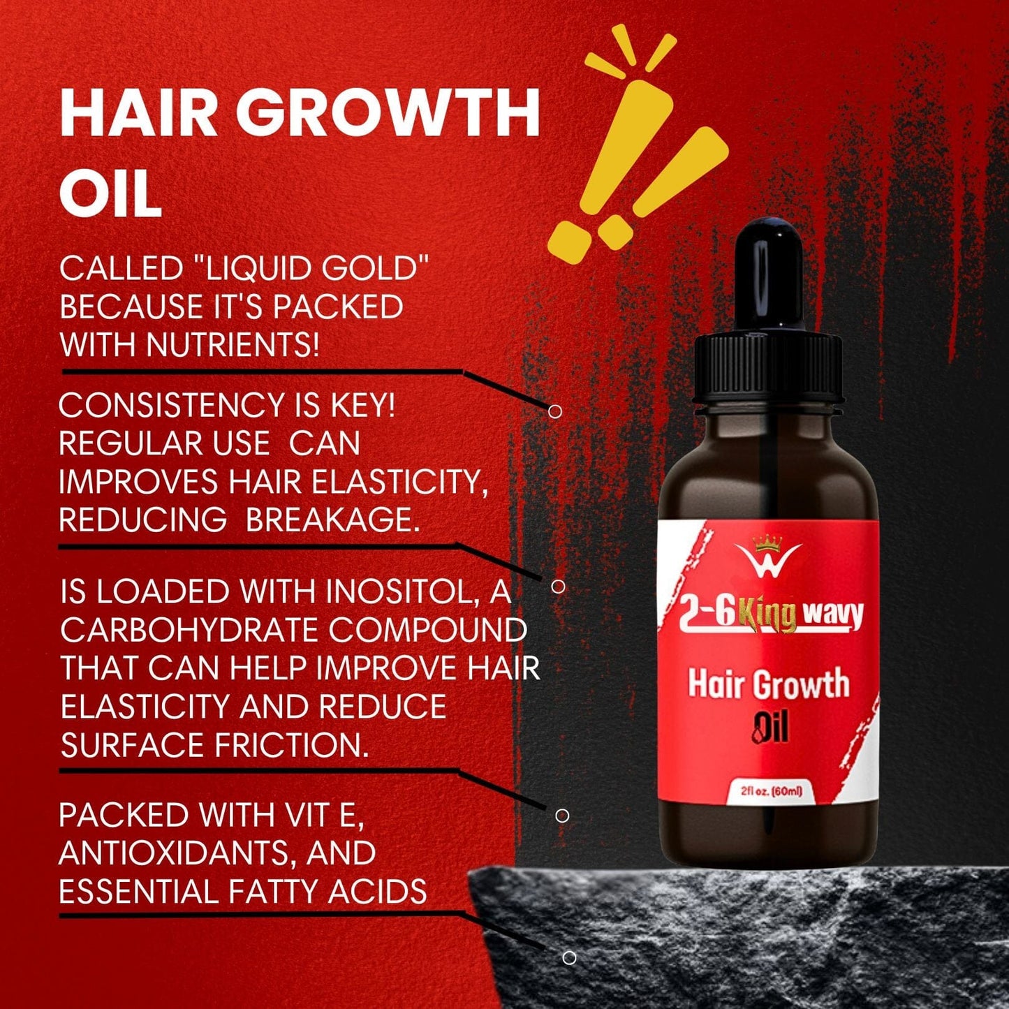 Hair Growth Oil for Scalp, Waves & Coarse Hair 26 King Wavy Merch, LLC