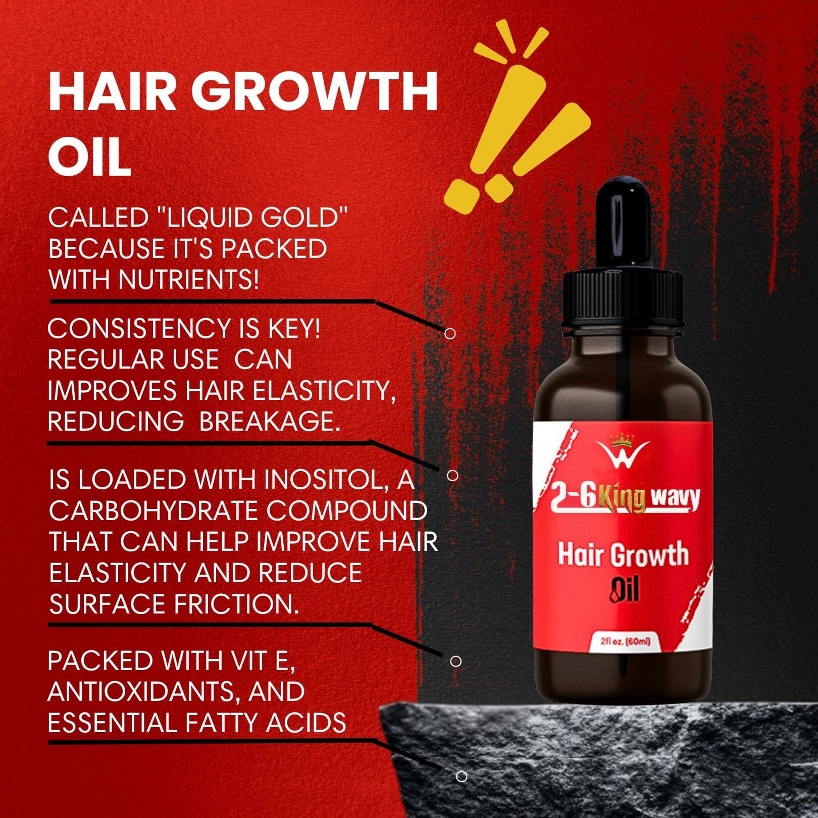 Hair Growth Oil for Scalp, Waves & Coarse Hair 26 King Wavy Merch, LLC
