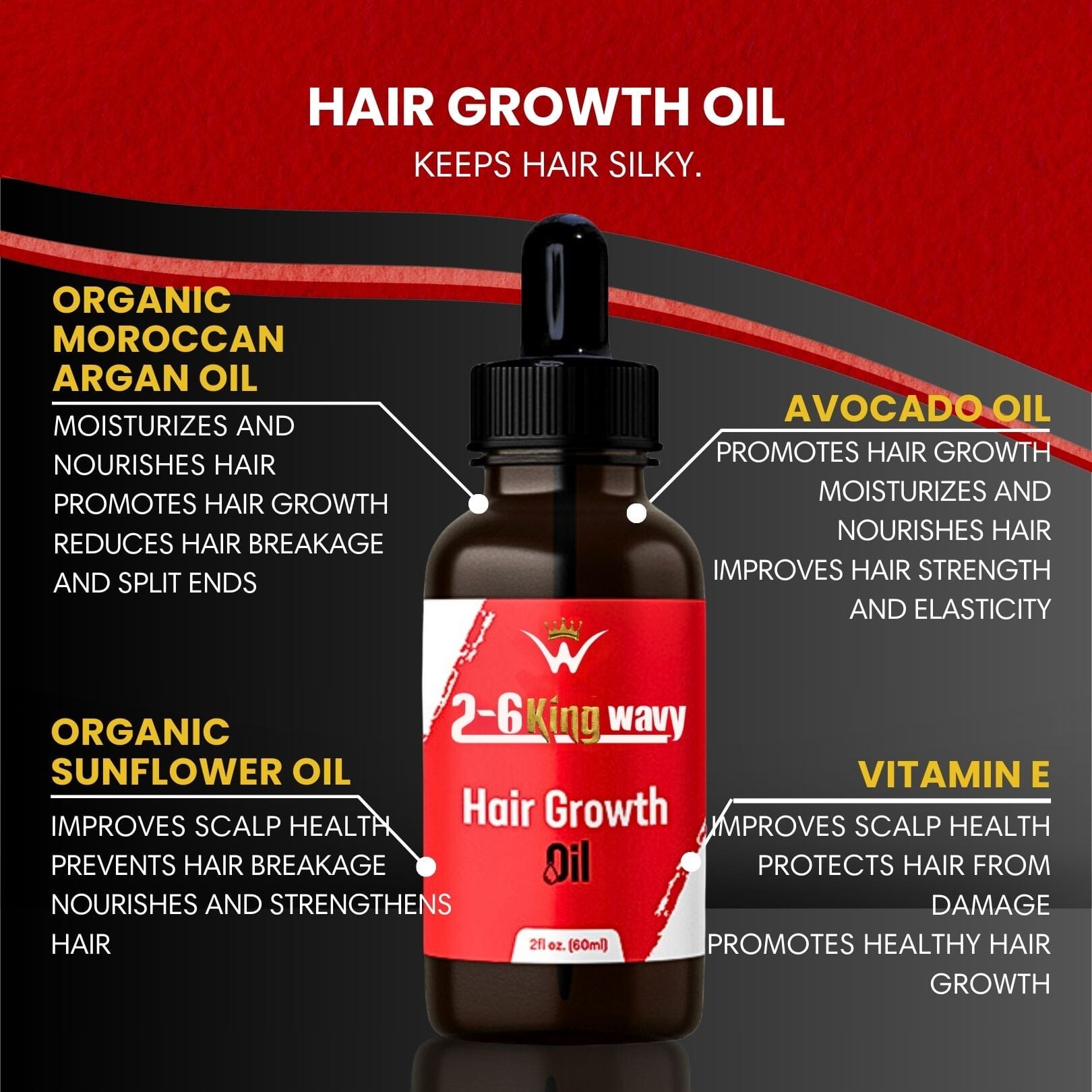 Hair Growth Oil for Scalp, Waves & Coarse Hair 26 King Wavy Merch, LLC