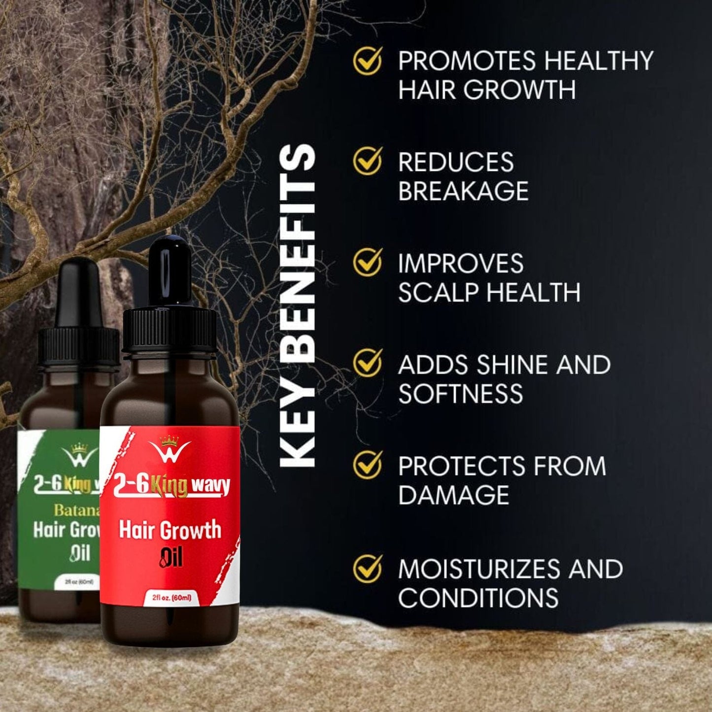 Hair Growth Oil for Scalp, Waves & Coarse Hair 26 King Wavy Merch, LLC