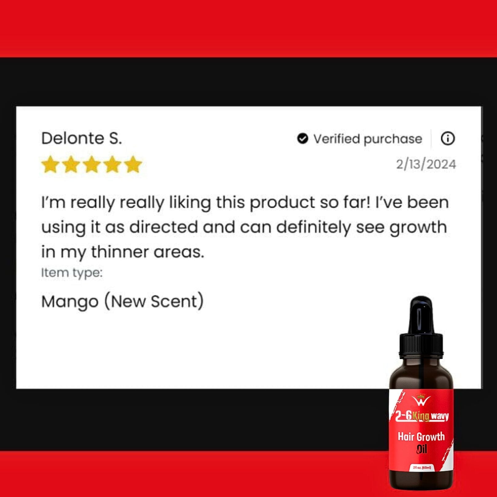 Hair Growth Oil for Scalp, Waves & Coarse Hair 26 King Wavy Merch, LLC