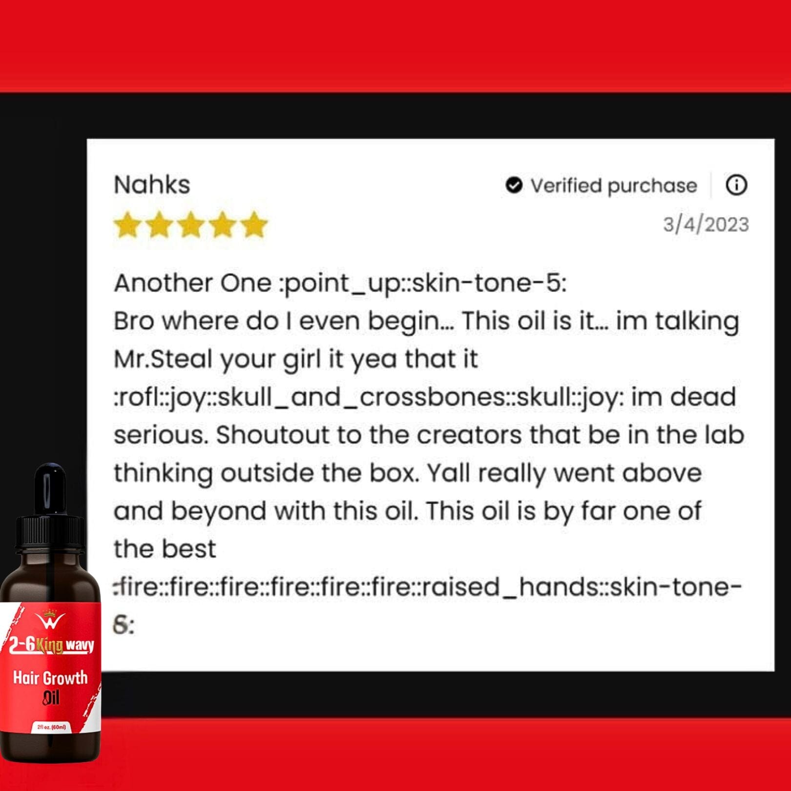 Hair Growth Oil for Scalp, Waves & Coarse Hair 26 King Wavy Merch, LLC