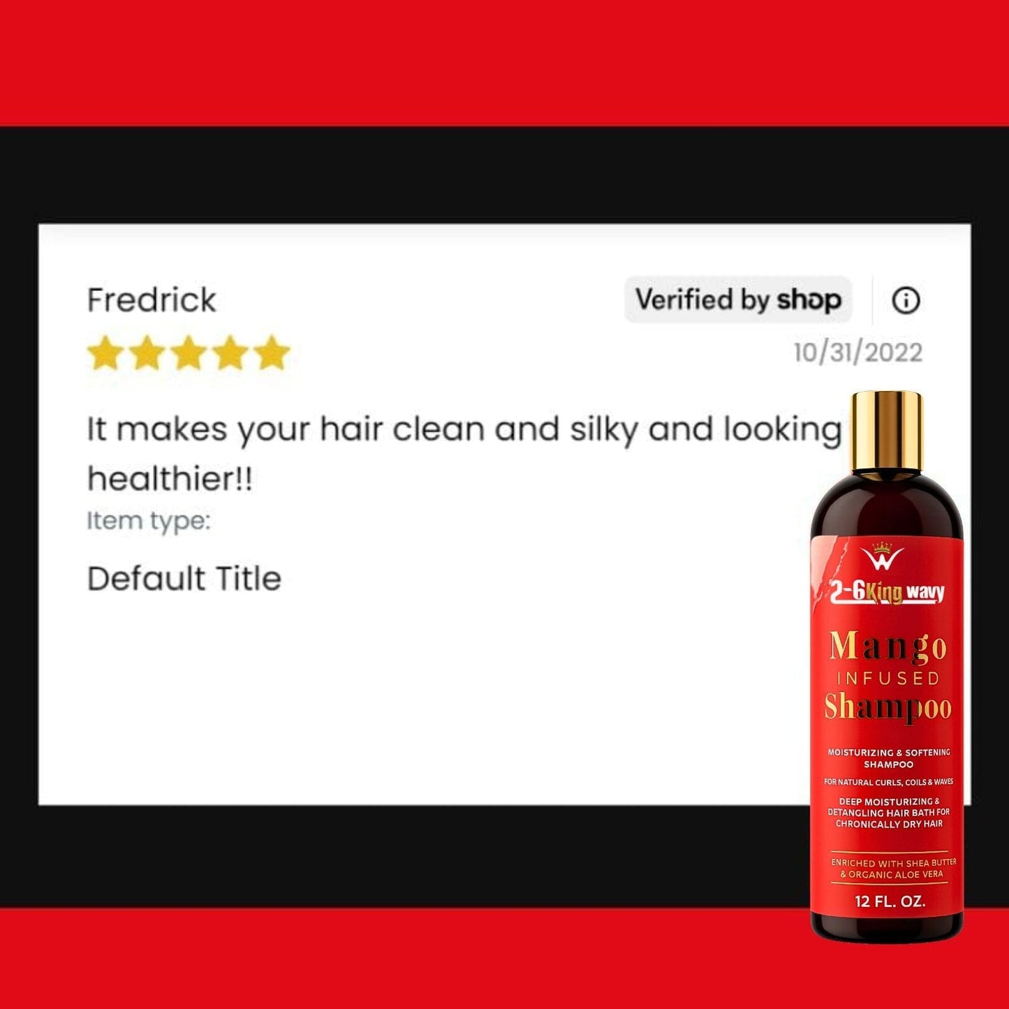 Infused Mango Shampoo 12 FL OZ Premium Quality (10% Off) 26 King Wavy Merch, LLC