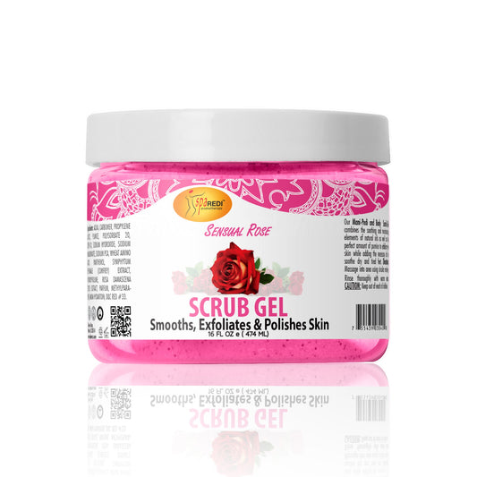 Spa Redi - Scrub Gel - Sensual Rose 16oz Queen Nails & Beauty Supplies