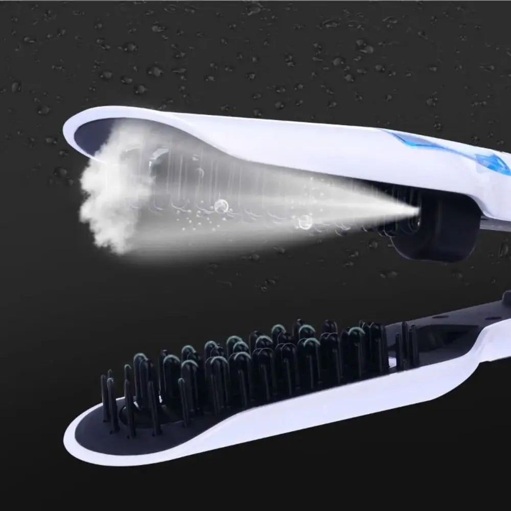 LCD Display Steam Hair Straightener PTC Heated Scalable Hair Straightener Brush Frizz-Free Fast Heating FLIPSTYLEZLLC