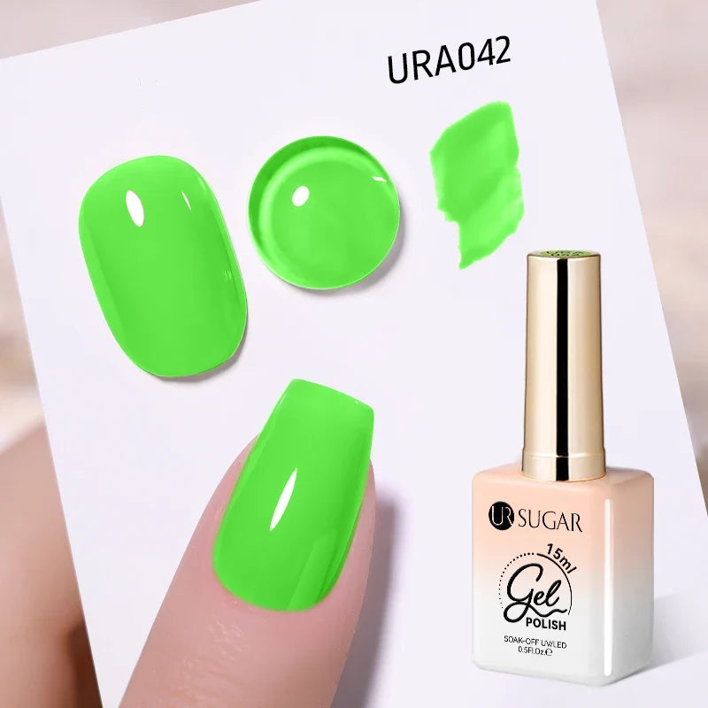 UR SUGAR 15ml Jelly Milky White Translucent Color Gel Polish Semi Permanent UV Gel Nail Art Soak Off Gel Varnish Latest Fashion Blushimmer