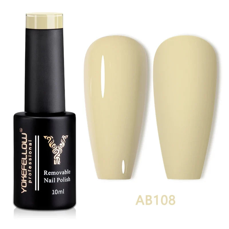 YOKEFELLOW 10ml Jelly Nude Gel Nail Polish High Quality Translucent Pink Nail Gel Varnish Soak Off UV Gel Polish Long Lasting Blushimmer