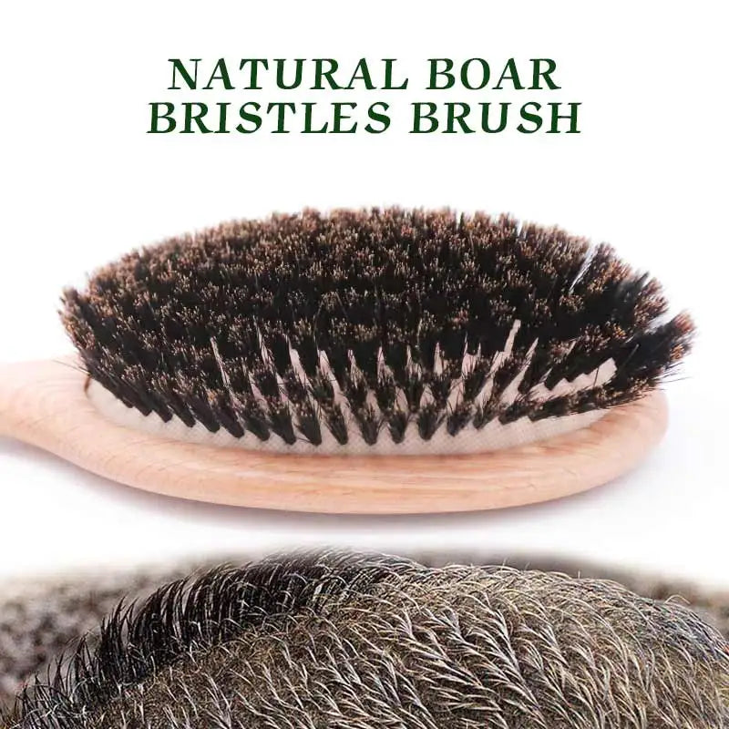 BOOMSLIFE Boar Bristle Hair Brush Women Combs for Hair Wood HairBrush Detangle Straightener Brush Hair Comb Barber Accessories Silcy Skin