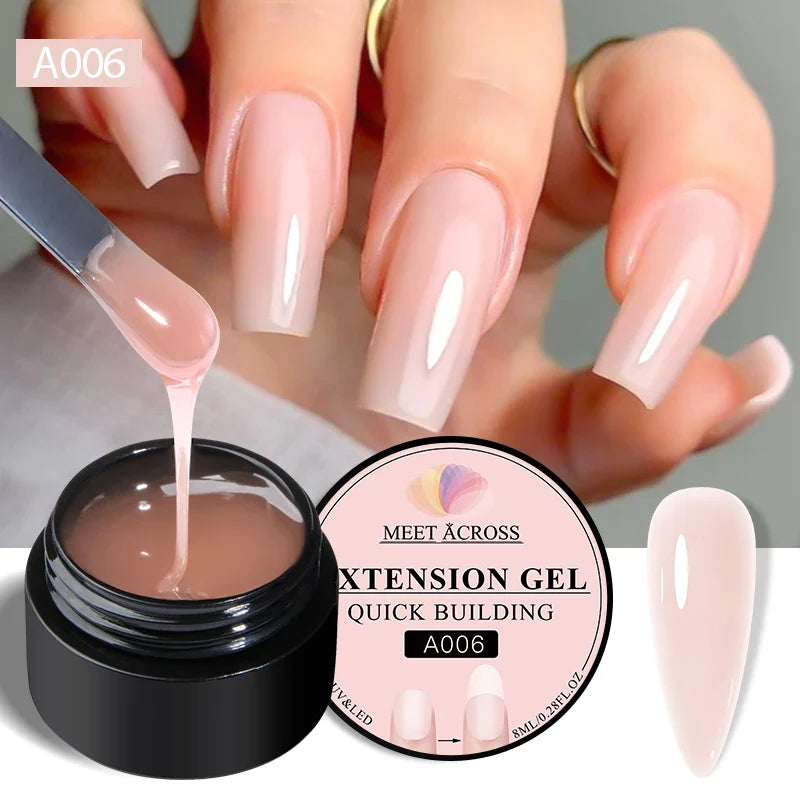 Milky White Nail Extension Gel Clear Nude Building UV Gel For Nails Finger Extensions Form Tips French Nails Manicure Nail Art Blushimmer