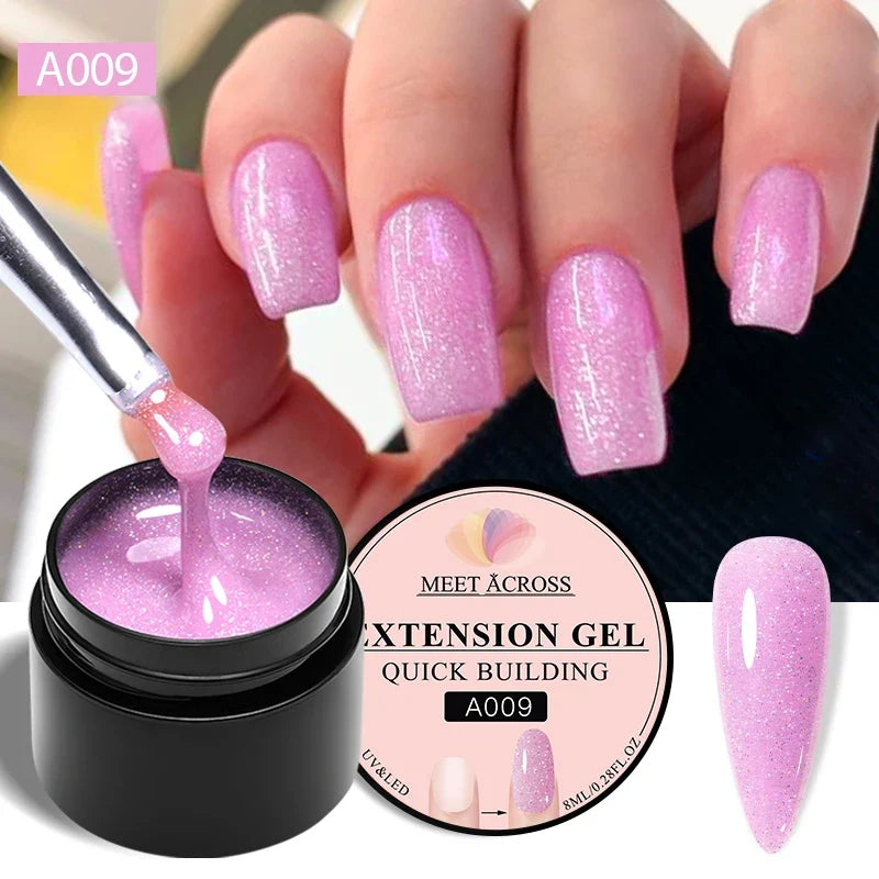 Milky White Nail Extension Gel Clear Nude Building UV Gel For Nails Finger Extensions Form Tips French Nails Manicure Nail Art Blushimmer