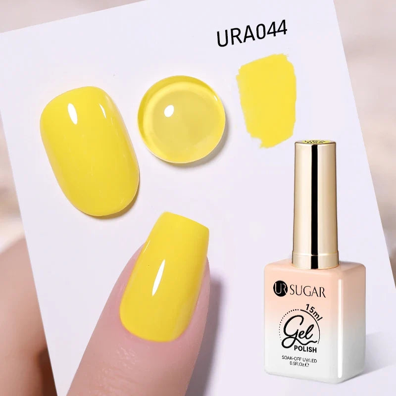 UR SUGAR 15ml Jelly Milky White Translucent Color Gel Polish Semi Permanent UV Gel Nail Art Soak Off Gel Varnish Latest Fashion Blushimmer