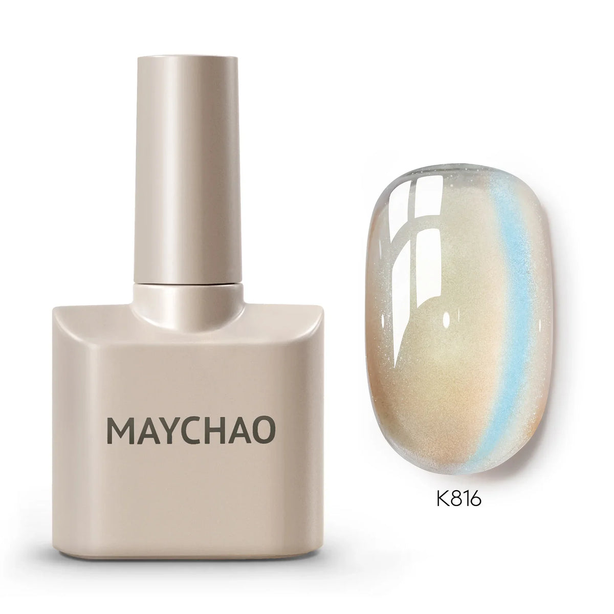 MAYCHAORomantic Galaxy Cat Eye Gel Nail Polish With Magnet Soak off UV Holographic Magnetic Rainbow Gel Polish for Nail Manicure Blushimmer